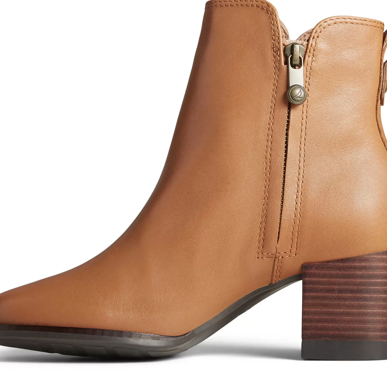 Seaport|Sale^Sperry Women's Seaport Heel Water Resist Leather Boot Tan