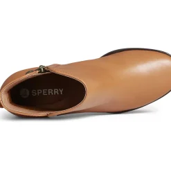 Seaport|Sale^Sperry Women's Seaport Heel Water Resist Leather Boot Tan
