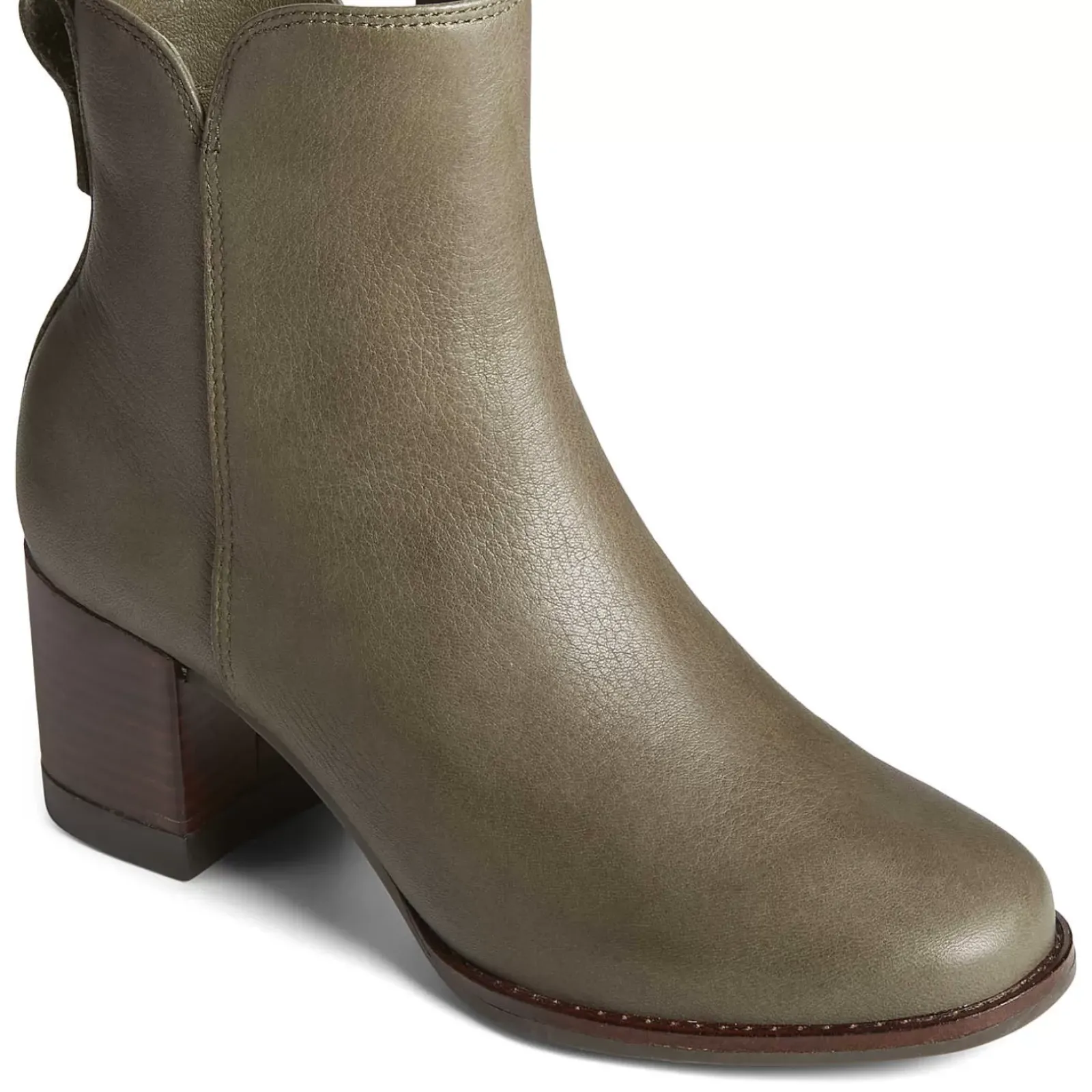 Seaport|Sale^Sperry Women's Seaport Heel Water Resistant Leather Boot Olive