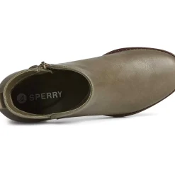 Seaport|Sale^Sperry Women's Seaport Heel Water Resistant Leather Boot Olive