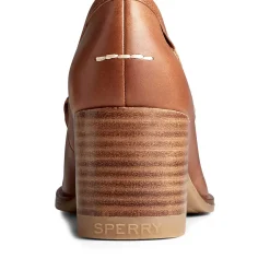 Seaport|Flats & Loafers^Sperry Women's Seaport Penny Heel Leather Loafer Tan