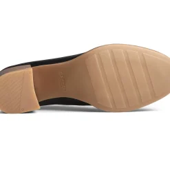Seaport|Flats & Loafers^Sperry Women's Seaport Penny Heel Leather Loafer Black