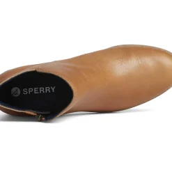 Seaport|Boots^Sperry Women's Seaport Storm Water Resist Leather Boot Tan