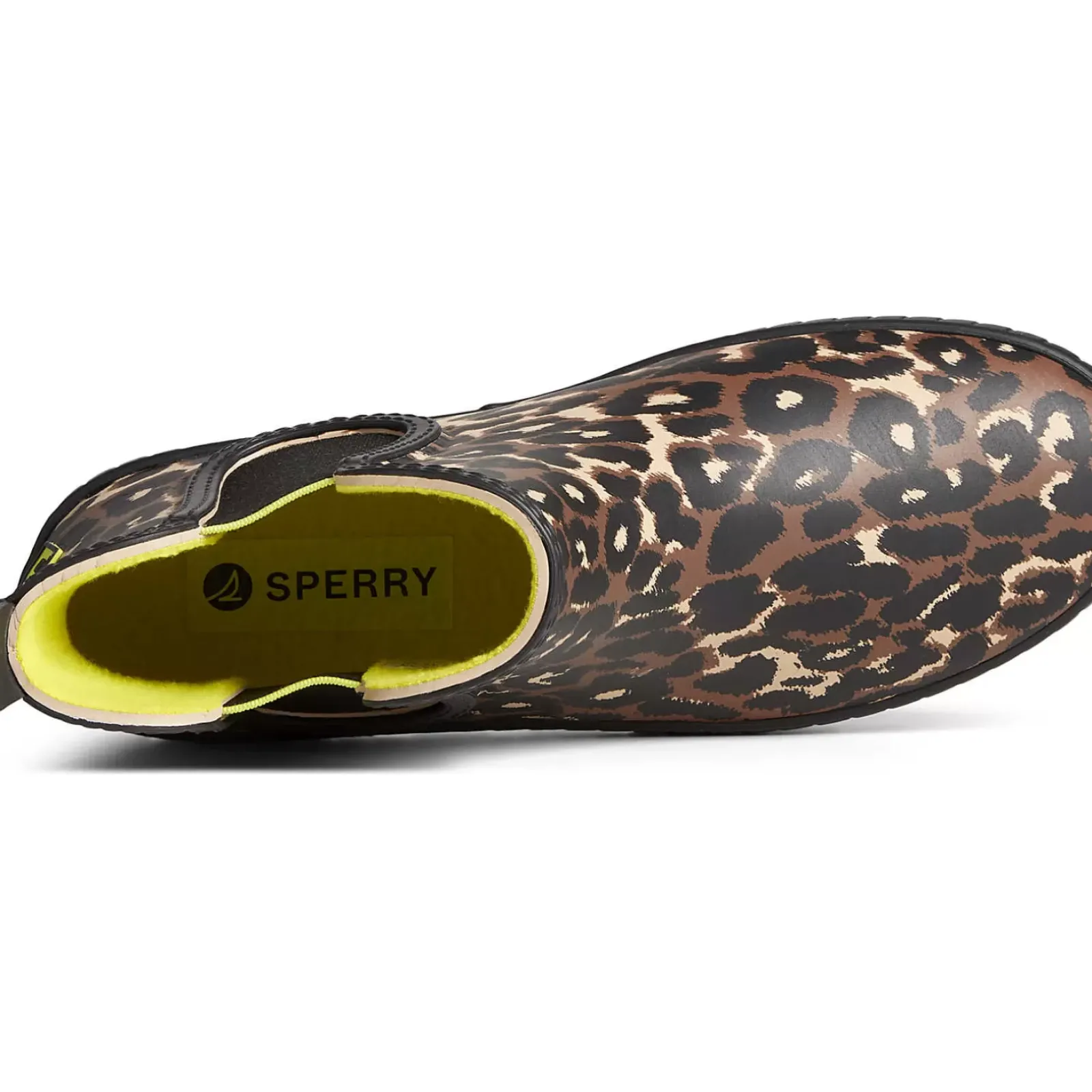 Torrent Boot|Sale^Sperry Women's Torrent Leopard Chelsea Waterproof Rain Boot Black